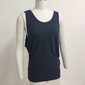 NEW HELMUT LANG Soft Feather Jersey Muscle Tank Top CBK 90’s coastal blue S